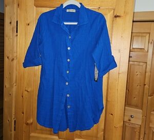 Blue Button-Up Shirt